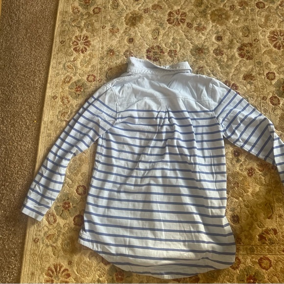 Blue and Dark Blue Striped Long Sleeve Shirt - Picture 4 of 7